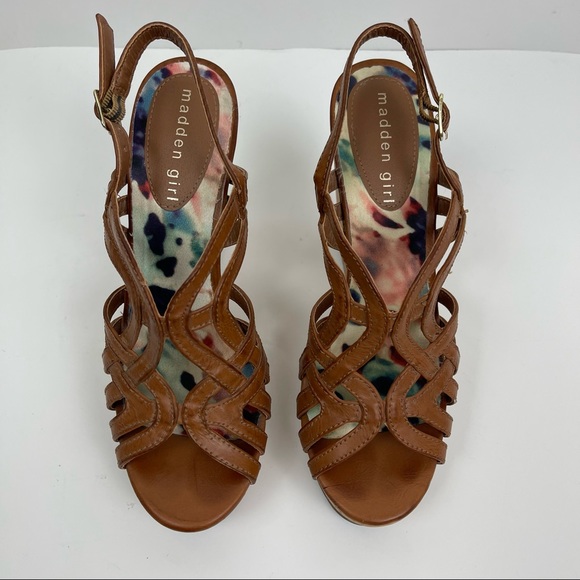 Madden Girl Cork Wedge Heels Size 8.5 - Picture 3 of 6